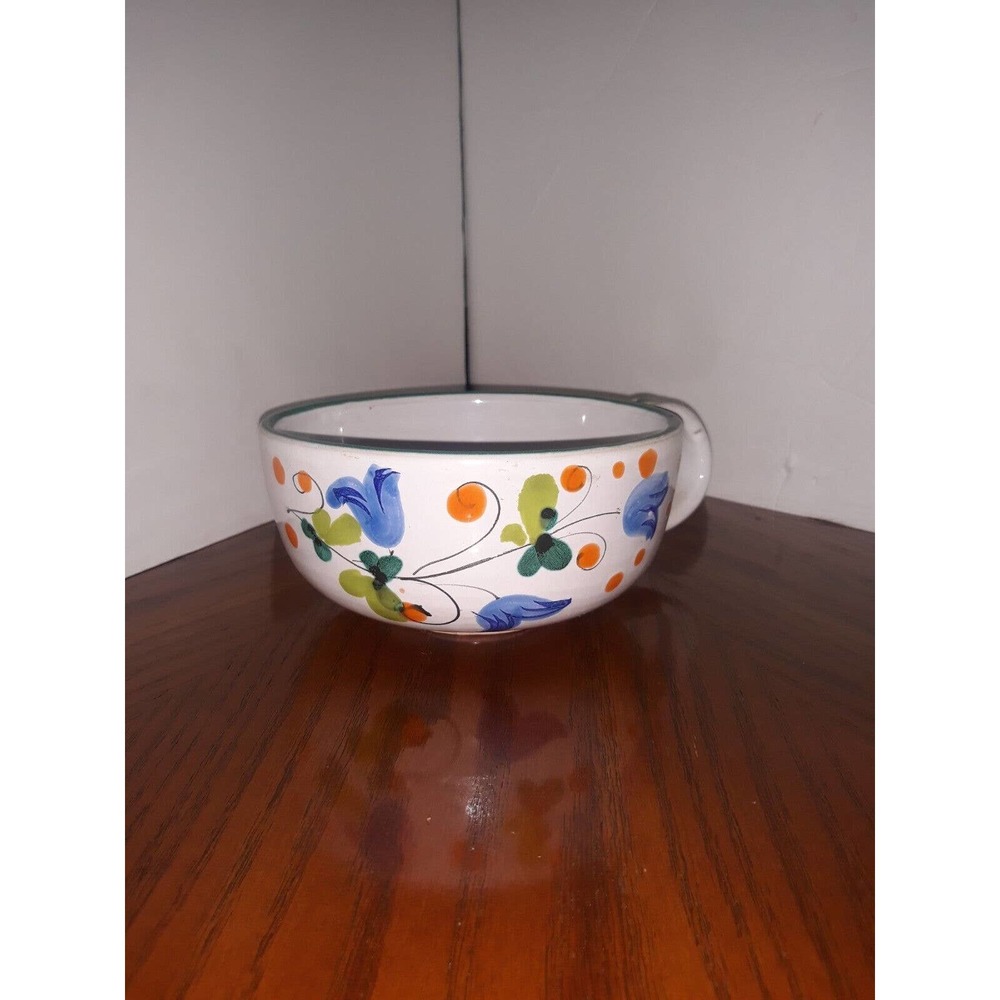 Hand Painted Big Soup/Cereal Bowl Multicolored From Italy.